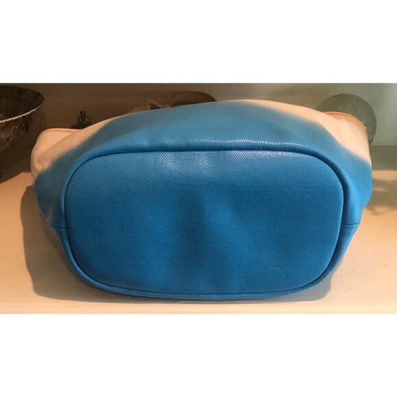 **SOLD**Tory Burch Summer Slouchy Hobo Natural / Juniper Berry Multi-Color Tote - Picture 7 of 14